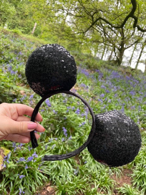 black sequin mickey ears